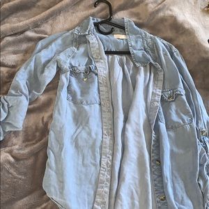 Denim chambray button down
